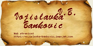 Vojislavka Banković vizit kartica